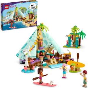 Friends Lüks Plaj Çadırı 41700 # Çocuklar İçin Mini Bebek Karakteri ve Bir Yavru Köpek İçeren Yaratıcı Oyuncak Yapım Seti (380 Parça)