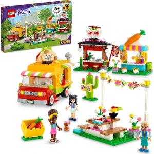 Friends Sokak Lezzetleri Pazarı Yapım Seti 41701 # Çocuklar İçin 3 Mini Bebek Figürü İçeren Yaratıcı Oyuncak Yapım Seti (592 Parça)