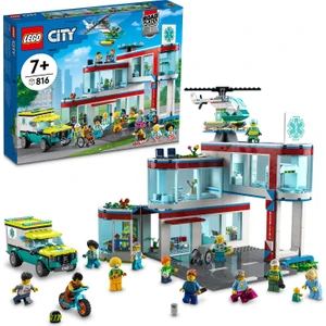City Hastane 60330 - 7 Yaş ve Üzeri Çocuklar İçin Ambulans ve Kurtarma Helikopterli Oyuncak Yapım Seti (816 Parça)