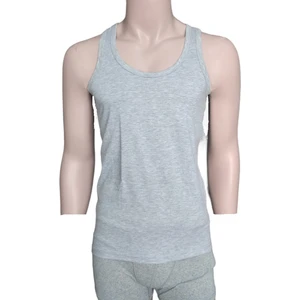 Erkek Beyaz Pamuklu Likralı Spor Atleti (Rambo Atleti)