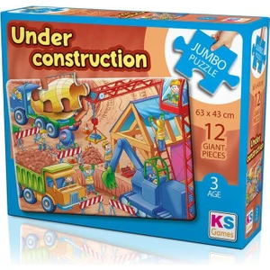 KS Games Under Construction Jumbo Puzzle 12 Parça