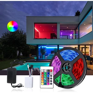 All Avcill LED Şerit LED Iç ve Dış Mekan 3 Çipli 5 Metre Kumandalı Tek Şerit Su Geçirmez LED Rgb