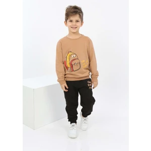 Toontoy Kids Toontoy Erkek Çocuk Çantalı Yazı Baskılı Eşofman Takım