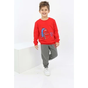 Toontoy Kids Toontoy Erkek Çocuk Çantalı Yazı Baskılı Eşofman Takım