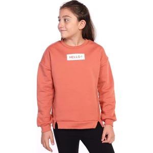 Toontoy Kids Toontoy Kız Çocuk Hello Baskılı Sweatshirt