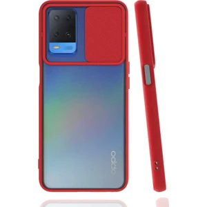 Oppo A55 Kılıf Slayt Sürgülü Kamera Korumalı Buzlu Silikon Palm
