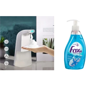 Sensörlü Fotoselli Sıvı Sabunluk 21 x 5 x 10 cm ve 1 Adet 400 ml Sıvı Sabun