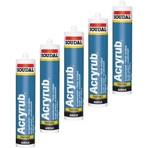 5 Adet Soudal Bej Mastik Silikonize 500 gr