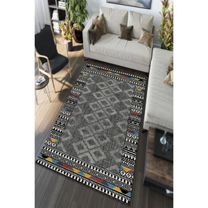 Kilim Desenli Gri Halı