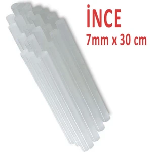Mum Silikon Ince 7 mm x 30 cm Sıcak Mum Silikon Çubuk Uç 1 kg (80 Adet)