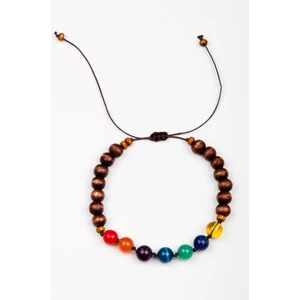 Lila Rosa Doğal Taşlı Etnik Otantik Bileklik