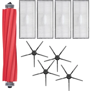 Roborock S7 Sonic Mopping Uyumlu 9 Parça Yedek Filtre Fırça Seti Siyah