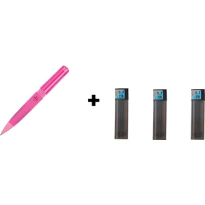 Bold Mekanık Kurşun Kalem 07MM Neon Pembe + 3 Adet Tombow 0.7 Uç