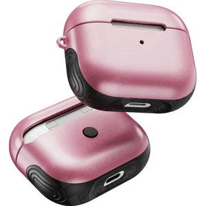 Airpods 3. Nesil Uyumlu Kılıf Anti-Shock Kulaklık Kılıfı Darbe Emici Tam Koruma Shockproof Pembe