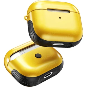 Airpods 3. Nesil Uyumlu Kılıf Anti-Shock Kulaklık Kılıfı Darbe Emici Tam Koruma Shockproof Sarı
