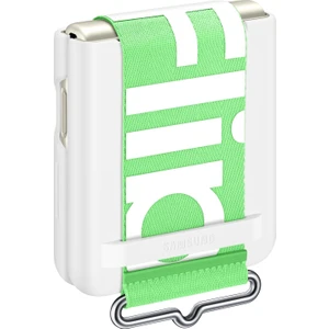 Z Flip3 5G Kordonlu Silikon Kılıf Beyaz EF-GF711TWEGWW