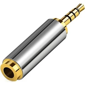 2.5mm To 3.5mm Çevirici Adaptör 2.5mm Erkek 3.5mm Dişi 4 Boğumlu Gold