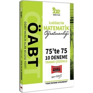 Yargı Yayınevi 2022 ÖABT İlköğretim Matematik Öğretmenliği 75 Te 75 Tamamı Çözümlü 10 Deneme
