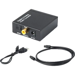 Optik Coax Toslink Dijital Analog Dönüştürücü Rca L / R Aux Ses Adaptörü (Yurt Dışından)