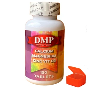 Kalsiyum Magnezyum Çinko Vitamin D3 120 Tablets + Hap Kutusu