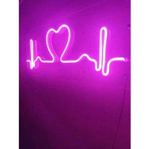 Kalp Ritmi Neon Şekiller Işaret Neon  LED Dekoratif Duvar Aydınlatması Neon Duvar Yazısı
