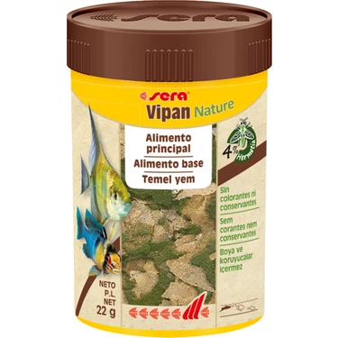 Sera Vipan Flakes Nature Balık Yemi 100 ml 22