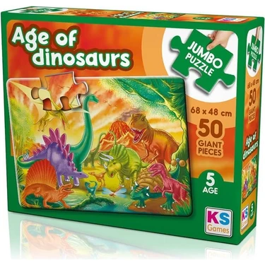 KS Games The Age Of Dinosaurs 50 Parça Jumbo Boy