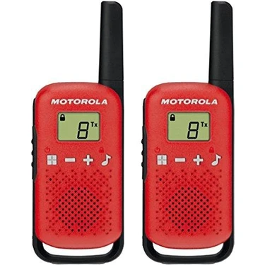 Motorola TLKR-T42 Kırmızı Pmr El Telsizi Pilli Ekonomik