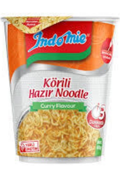 Indomie Bardak Köri Soslu Hazır Noodle Makarna 1 Koli 24 x 60 gr