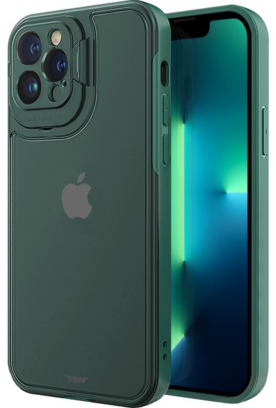 Buff Apple iPhone 13 Pro Max Hybrid Corner Kılıf Yeşil