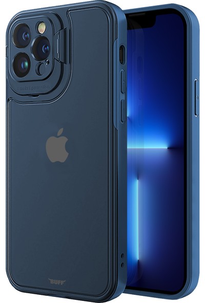 Buff Apple iPhone 13 Pro Hybrid Corner Kılıf Mavi