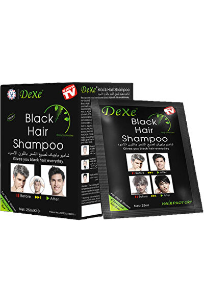 Dexe Siyah Boya Saç Şampuanı 10 x 25 ml