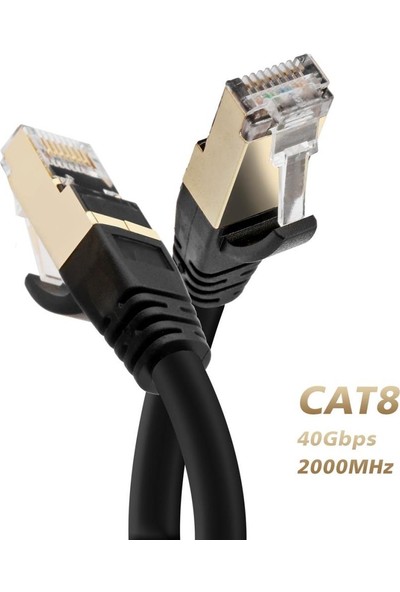 Asian Tech Store Cat8 RJ45 Ethernet Network Patch Kablo 3 Metre