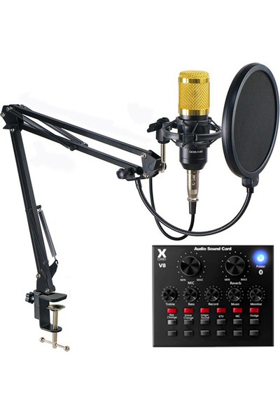 Oxid V8 Ses Kartı ve BM800 Mikrofon Seti Gen2
