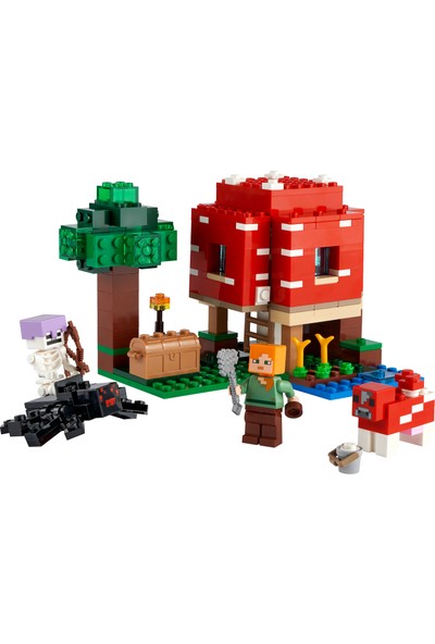 LEGO® Minecraft® Mantar Evi 21179 – Macera Oyunlarını Seven Çocuklar İçin Oyuncak Ev İçeren Yaratıcı Oyuncak Yapım Seti (272 Parça)