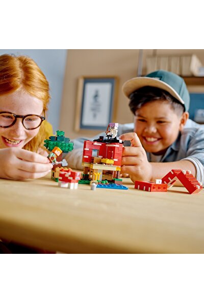 LEGO® Minecraft® Mantar Evi 21179 – Macera Oyunlarını Seven Çocuklar İçin Oyuncak Ev İçeren Yaratıcı Oyuncak Yapım Seti (272 Parça)