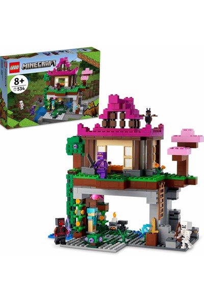 LEGO® Minecraft® Eğitim Alanı 21183 – Macera Oyunlarını Seven Çocuklar İçin Minecraft Evi Dojosu ve Mağara Oyuncağı İçeren Yaratıcı Oyuncak Yapım Seti (537 Parça)