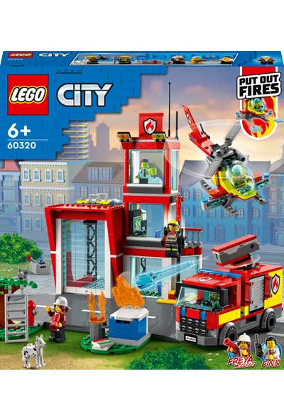 LEGO® City İtfaiye Merkezi 60320 - 6 Yaş ve Üzeri Çocuklar İçin 2 LEGO City Maceraları Tv Dizisi Karakteri İçeren Oyuncak Yapım Seti (540 Parça)