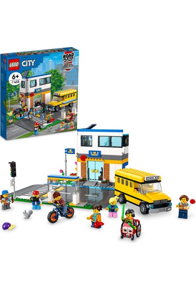 LEGO® City Okul Günü 60329 - 6 Yaş ve Üzeri Çocuklar İçin 2 LEGO City Tv Karakteri İçeren Okul Oyuncağı Yapım Seti (433 Parça)