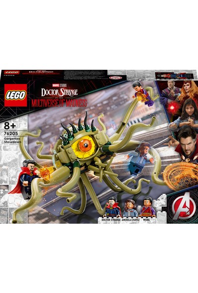 LEGO® Marvel Gargantos Karşılaşması 76205 – Süper Kahraman Seven Çocuklar İçin Doctor Strange, Wong ve America Chavez’i İçeren Yaratıcı Oyuncak Yapım Seti (264 Parça)