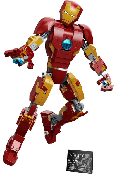 LEGO® Marvel Iron Man Figürü 76206 –  9 Yaş ve Üzeri Süper Kahraman Seven Çocuklar İçin Koleksiyonluk Yaratıcı Oyuncak Yapım Seti (381 Parça)