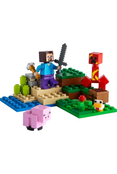 LEGO® Minecraft® Creeper™ Pususu 21177 – Macera Oyunları Seven Çocuklar İçin Yaratıcı Oyuncak Yapım Seti (72 Parça)