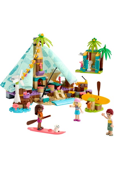 LEGO® Friends Lüks Plaj Çadırı 41700 – Çocuklar İçin Mini Bebek Karakteri ve Bir Yavru Köpek İçeren Yaratıcı Oyuncak Yapım Seti (380 Parça)