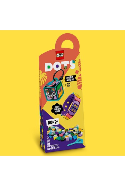 LEGO® Dots Neon Kaplan Bileklik ve Çanta Süsü 41945 - 6 Yaş ve Üzeri Hayvanseverler İçin Oyuncak Yapım Seti (188 Parça)