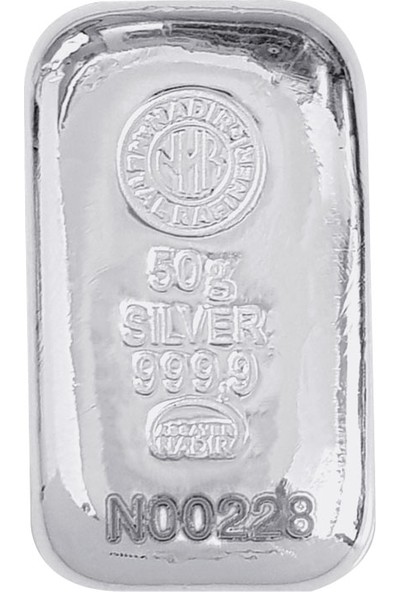 Nadir Gold 50 Gram Gümüş Külçe
