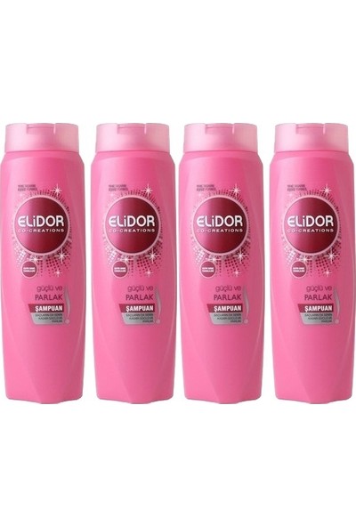 Elidor Güçlü ve Parlak Saç Bakım Şampuanı 650 ml x 4 Adet