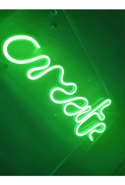 Dekoraven Create Neon Şekiller Işaret Neon LED Dekoratif Duvar Aydınlatması Neon Duvar Yazısı
