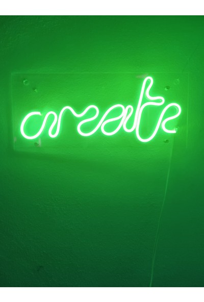 Dekoraven Create Neon Şekiller Işaret Neon LED Dekoratif Duvar Aydınlatması Neon Duvar Yazısı