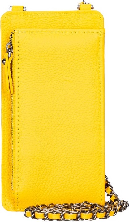 Bouletta Avjin 6.9 Inch Uyumlu Deri Kılıf Cüzdan Askılı FL12 Sarı görsel 4