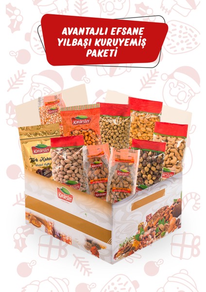 Efsane Yılbaşı Çerezi Kuruyemiş Paketi 1 kg